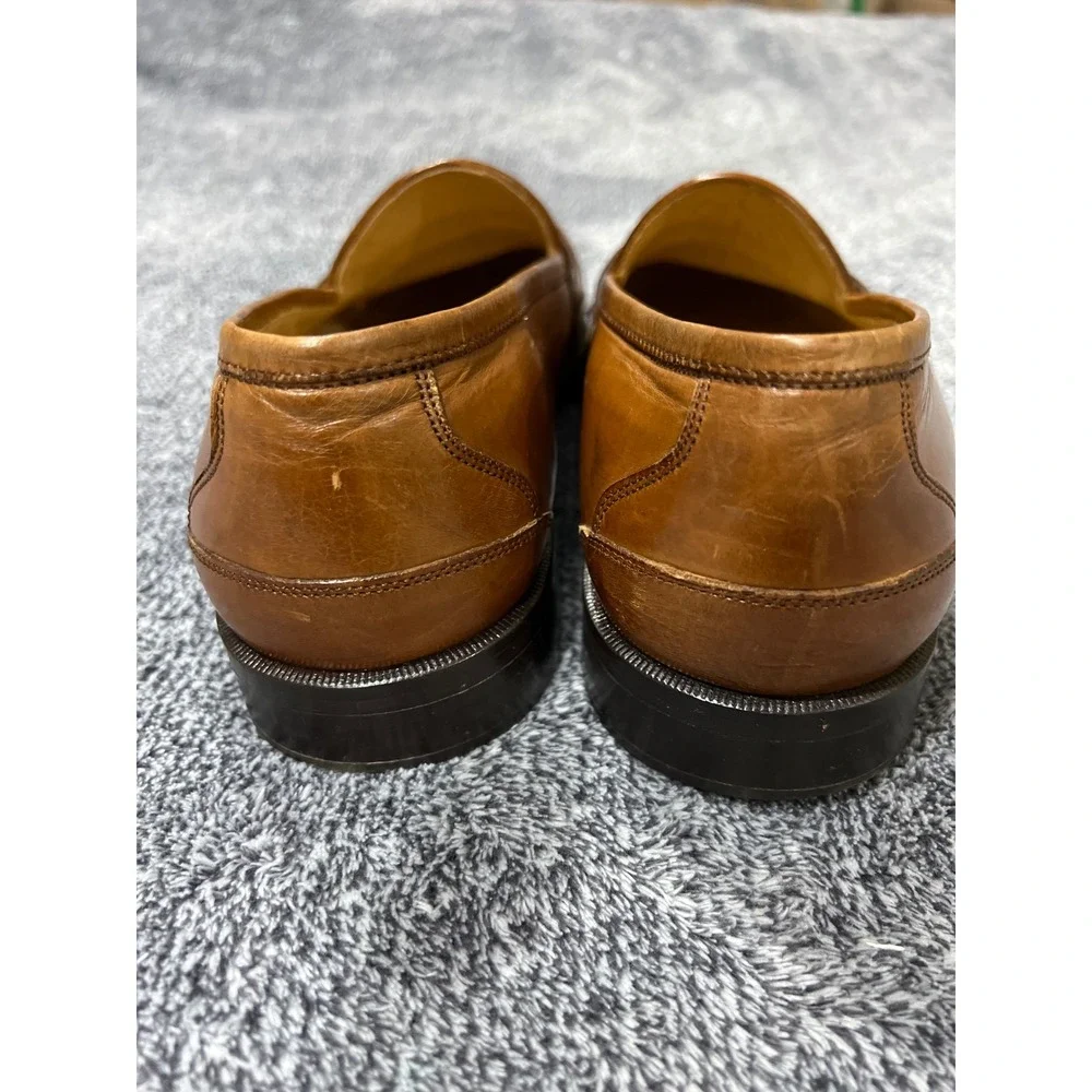 Johnston & Murphy Cellini MensTan Leather Tassel Loafers Made in Italy Size 11.5